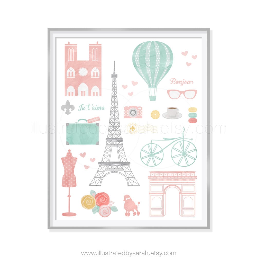 Paris Print. Printable Poster. Paris Wall Art. Travel Poster. Digital ...