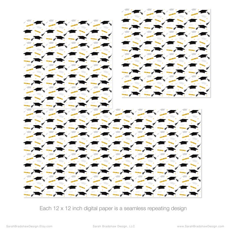 Graduation Paper Design Seamless Graduation Digital Paper. Class of 2026 Download. High School ...