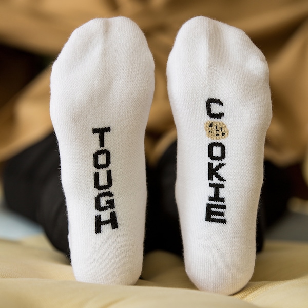 Inspirational Socks | Tough Cookie Socks | Daily Chemo Wear | Chemo Gift