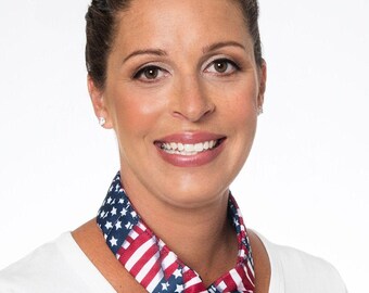Daily Chemo Wear | Cancer Clothing | Cancer Survivor Gift | Cooling Neck Wrap Stars & Stripes