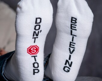 Don’t Stop Believing Cancer Anklet, Adjustable Inspirational Gift for Warriors