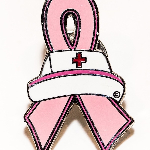 Cancer Awareness | Cancer Gift | Lapel Pin | Pink Ribbon Pin for Breast Cancer Awareness | Nurse Gift