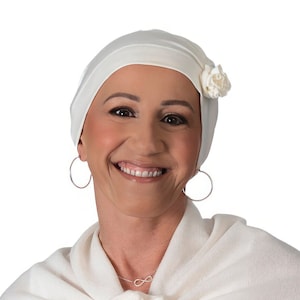 Soft Cream Head Cover for Women with Hair Loss - Comfortable and Stylish