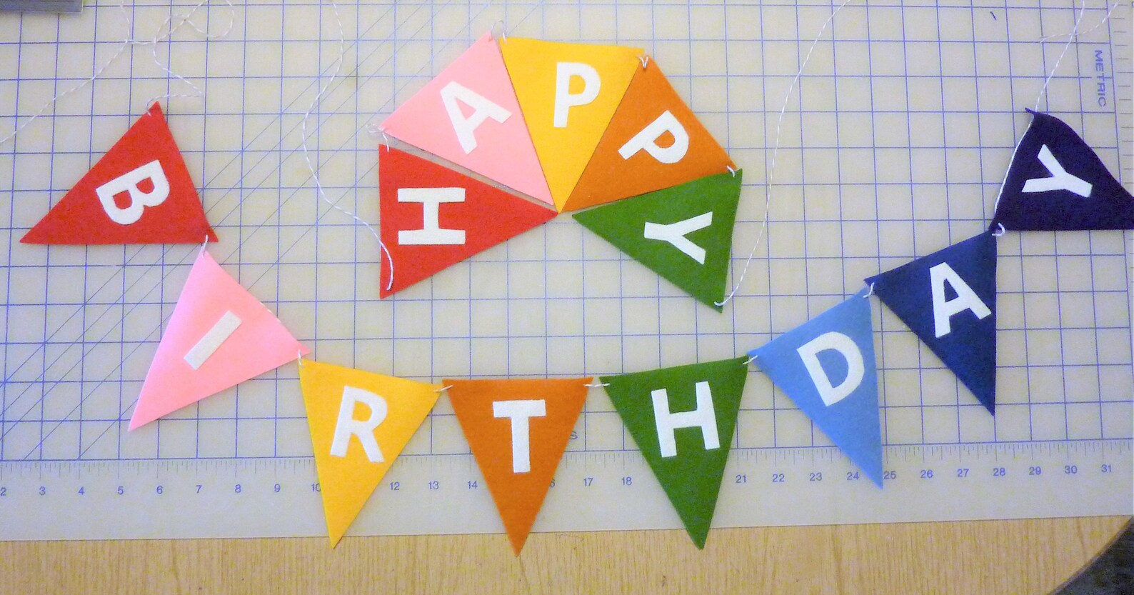 Felt Happy Birthday banner garland rainbow Felt garland kids Etsy