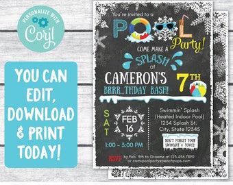 Indoor Pool Party Etsy