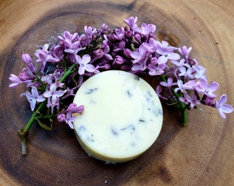 Lilac Lotion Bar With Lilac Petals - 100% Organic