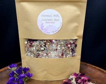 Organic Bath Salts, Custom Bath Salts, Floral Bath