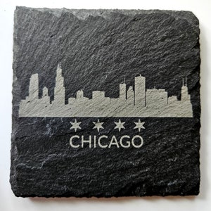 Set of  4 Chicago Coasters - 4 Different Designs