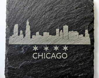 Set of  4 Chicago Coasters - 4 Different Designs