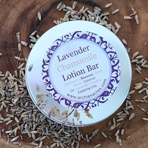 Lavender Chamomile Lotion Bar 100% Organic image 8