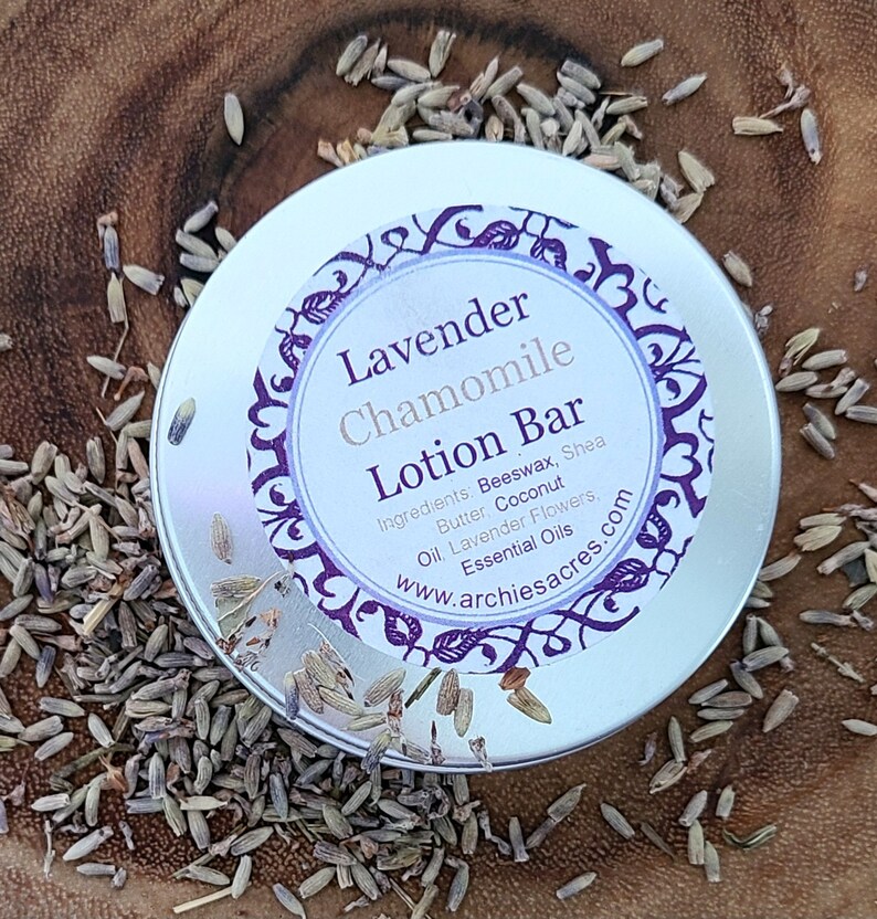 Lavender Chamomile Lotion Bar 100% Organic image 8