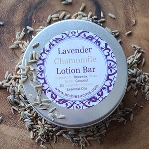 Lavender Chamomile Lotion Bar 100% Organic image 9