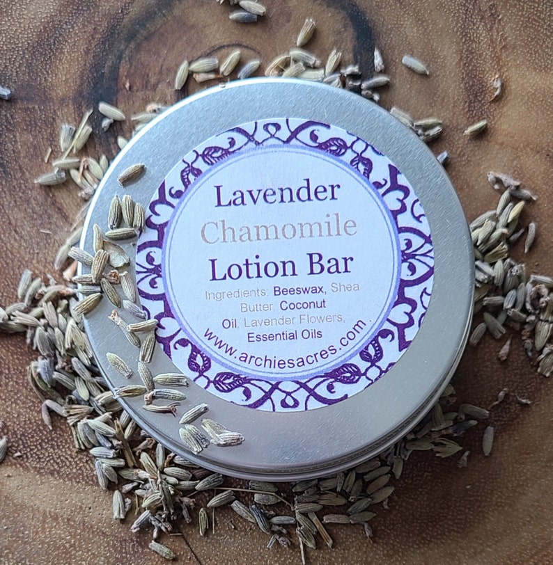 Lavender Chamomile Lotion Bar 100% Organic image 9