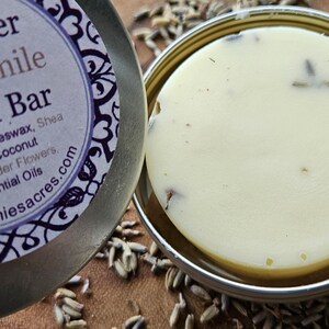 Lavender Chamomile Lotion Bar 100% Organic image 2