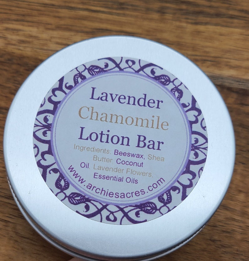 Lavender Chamomile Lotion Bar 100% Organic image 6