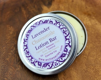 Lavender Chamomile Lotion Bar - 100% Organic