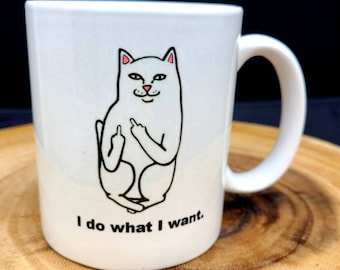 Taza de gato Sassy de 11 oz