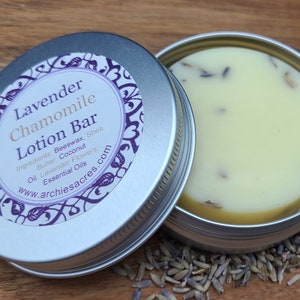Lavender Chamomile Lotion Bar 100% Organic image 5
