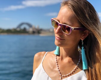 Emerald Tassel Earrings