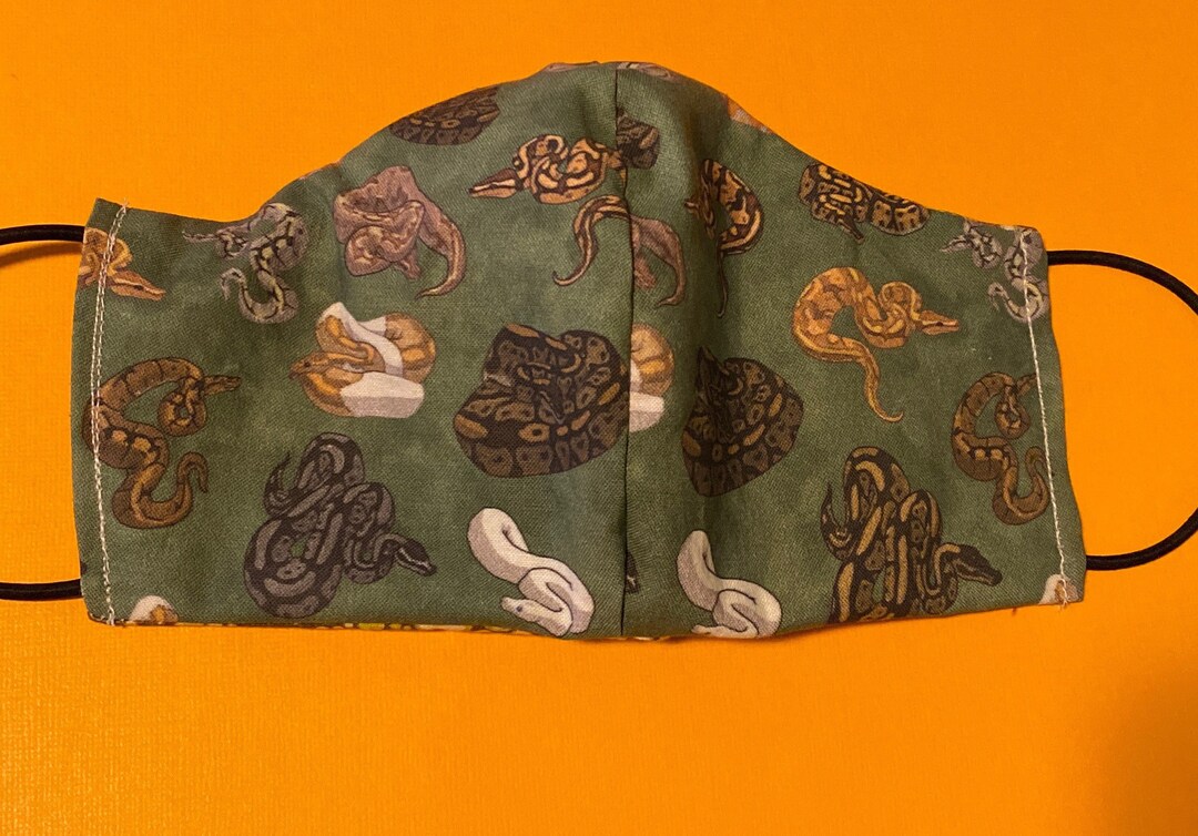 Ball Python Face Mask. Reversible Double Layered Cotton Fabric. - Etsy