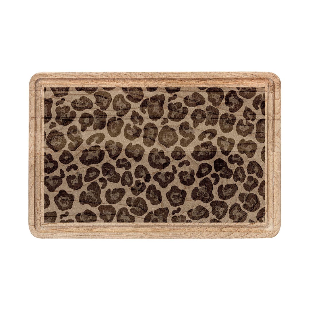 Leopard Print Wooden Cutting Board - Etsy