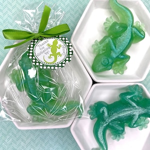 Lizard Party Favors - 12 Soap Favors, Slither, Reptile Party Favors, Creepy Crawly Favors, Jungle Party, Boys Favors, Teens, Animal, Zoo