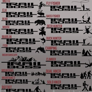 Trail Boss Decal - Hunting / Fishing / Outdoors / Sports