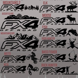 Ford FX4 Decals - Hunting/Fishing/Outdoors/Sports