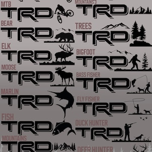 Toyota TRD Decal - Fishing / Outdoors / Hunting / Sports