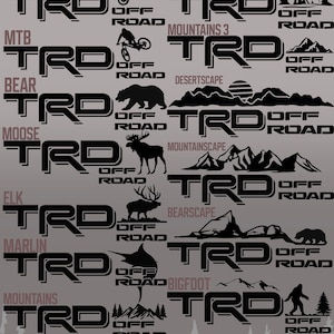 Toyota TRD OFF ROAD Decals- Fishing/Hunting/Outdoors/Sports
