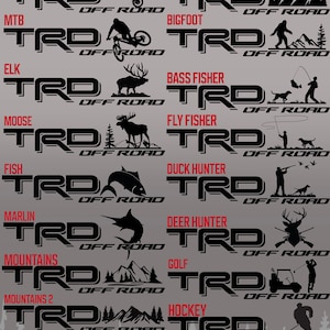 TRD Off Road Decals - Hunting/ Fishing/ Sports/ Outdoors