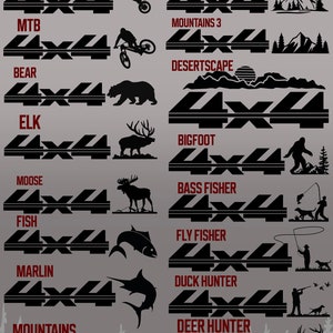 4x4 Decal - Hunting / Fishing / Outdoors / Sports