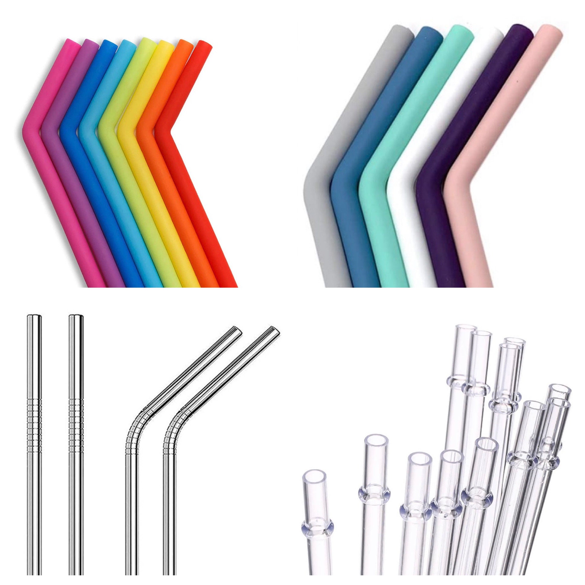 Tumbler straws multiple options stainless steel acrylic Etsy