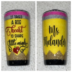 Teacher glitter tumbler 20 oz
