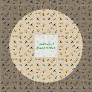 Busy Bee Small Cream background Seamless Digital File