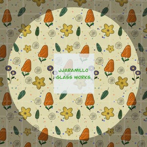 Earthy Flowers Seamless Digital File