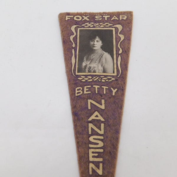 Betty Nansen Fox Star Pennant, circa 1900 Early Silent Movies