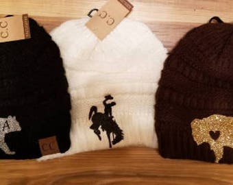 C.C Multi Color and Basket Weave Beanies