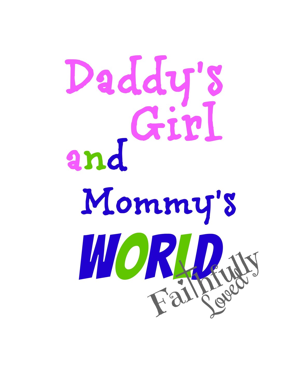 Daddy's Girl and Mommy's World Instant Digital - Etsy