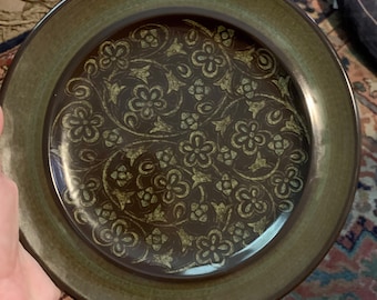 Franciscan Madeira Salad Plate Dish Brown Green Stoneware