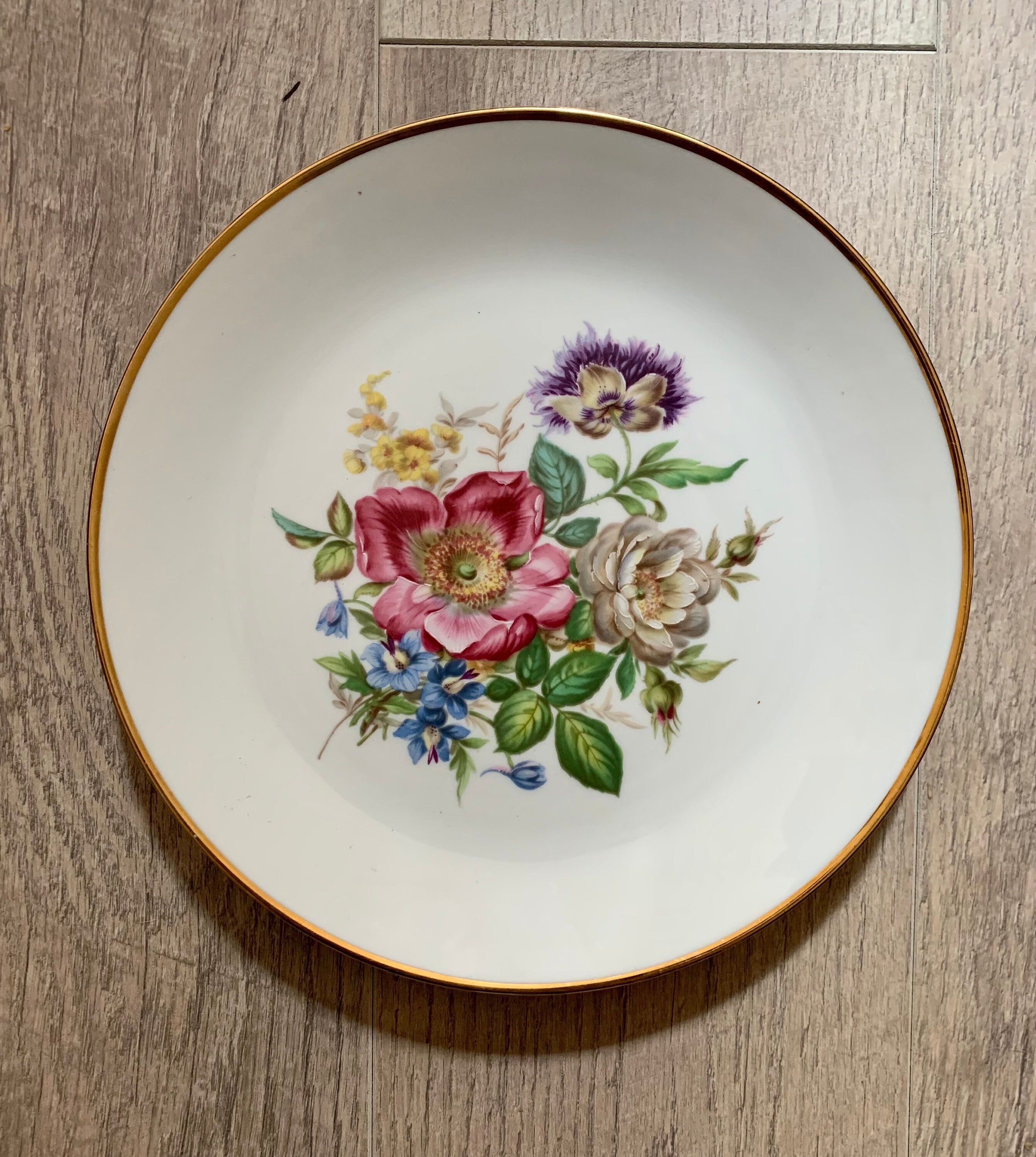 20+ Hand Painted Floral Plates