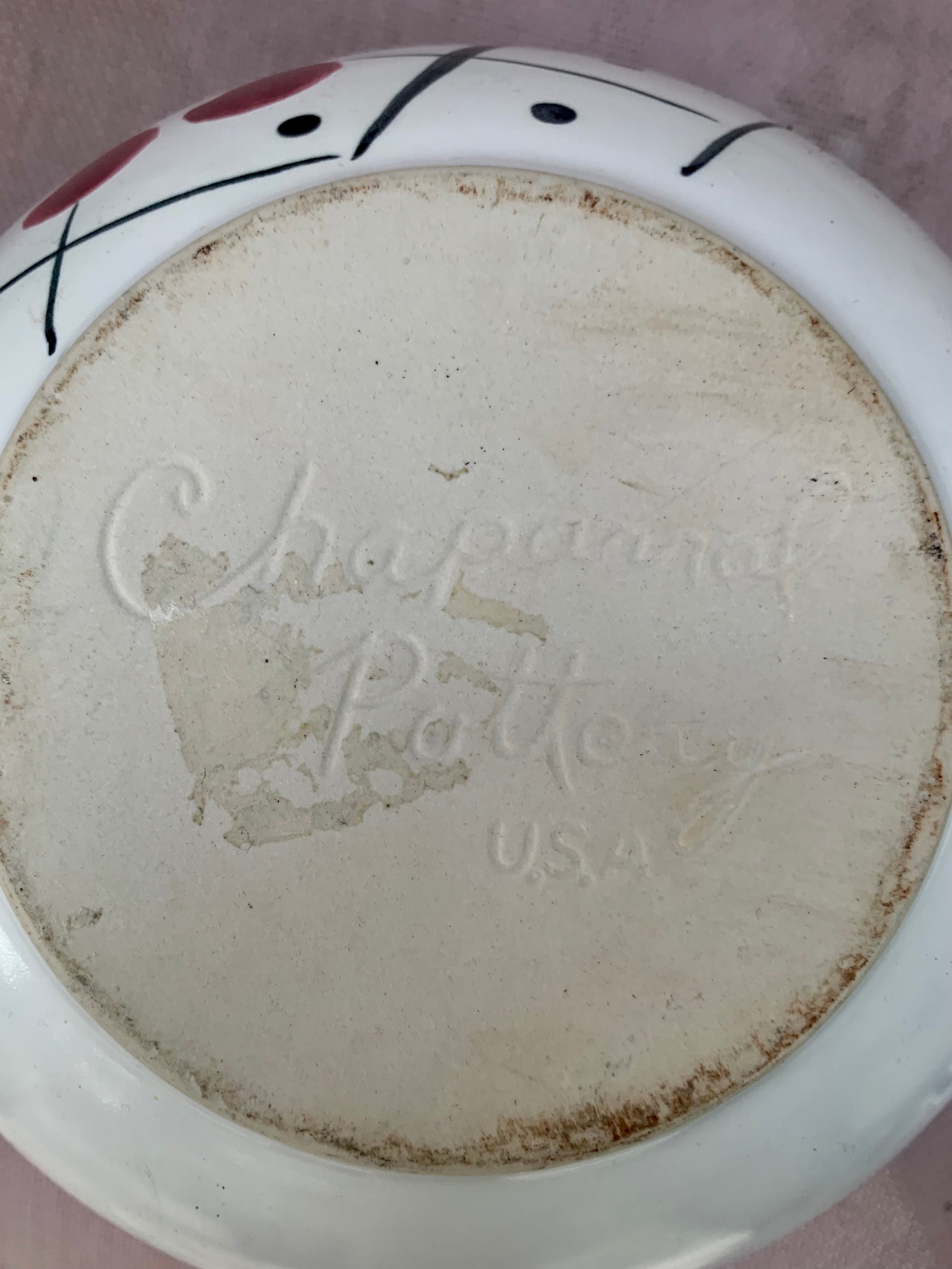 1970's Chaparral Pottery USA Cherry Spongeware Mixing Bowl Etsy