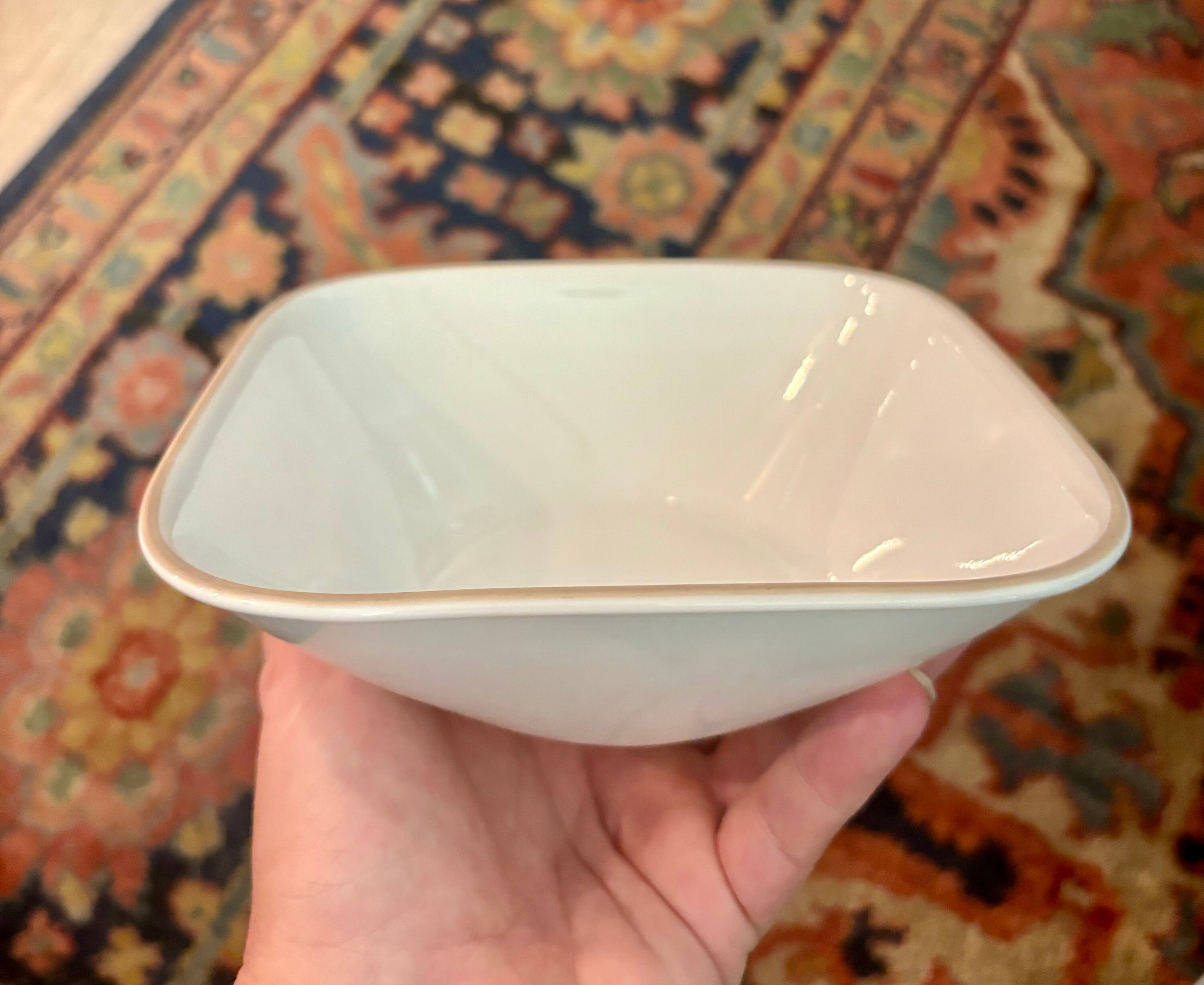 Discontinued Corelle by Corning Square Cereal Soup Bowl Beige Gray Stripe Trim Midnight Garden Adlyn Vitrelle Etsy
