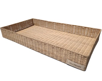 LELLOBABY™ X Hampton BABY- Rattan Wicker Changing Tray Premier