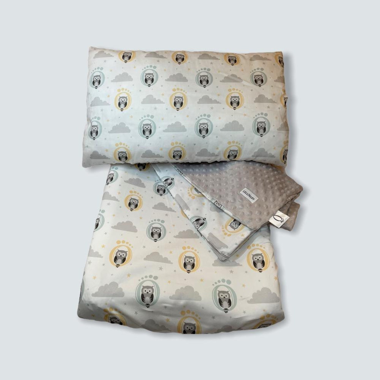 LELLOBABY Baumwoll Wickelauflage Baby Eule Etsy