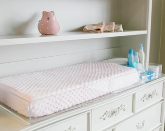 lucite changing table topper