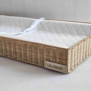 LELLOBABY™ X Hampton BABY- Rattan Wicker Changing Tray Premier