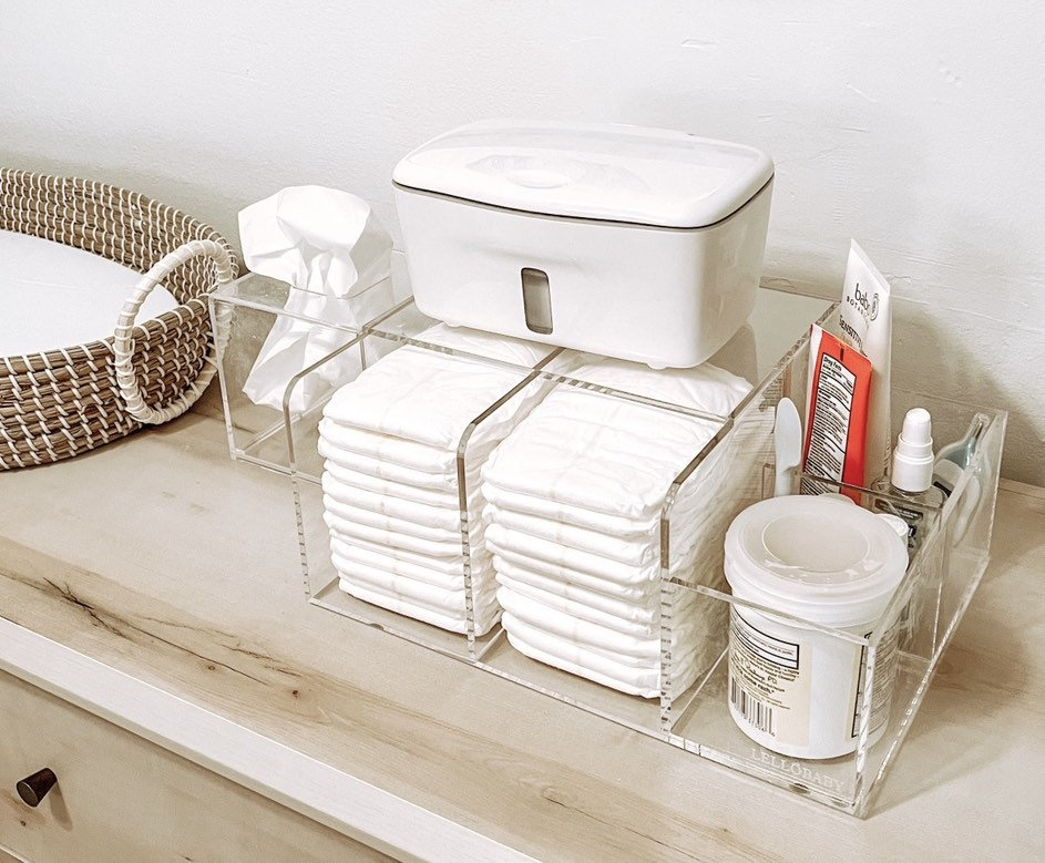 Acrylic changing table storage deals