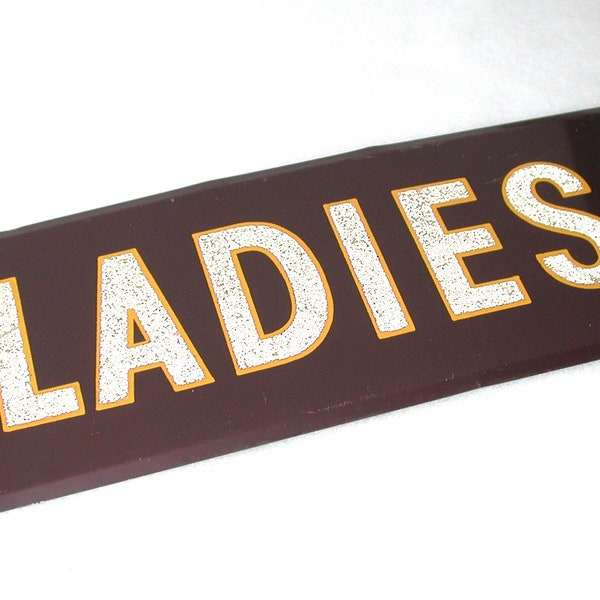 c 1940s Metal Ladies Room Sign