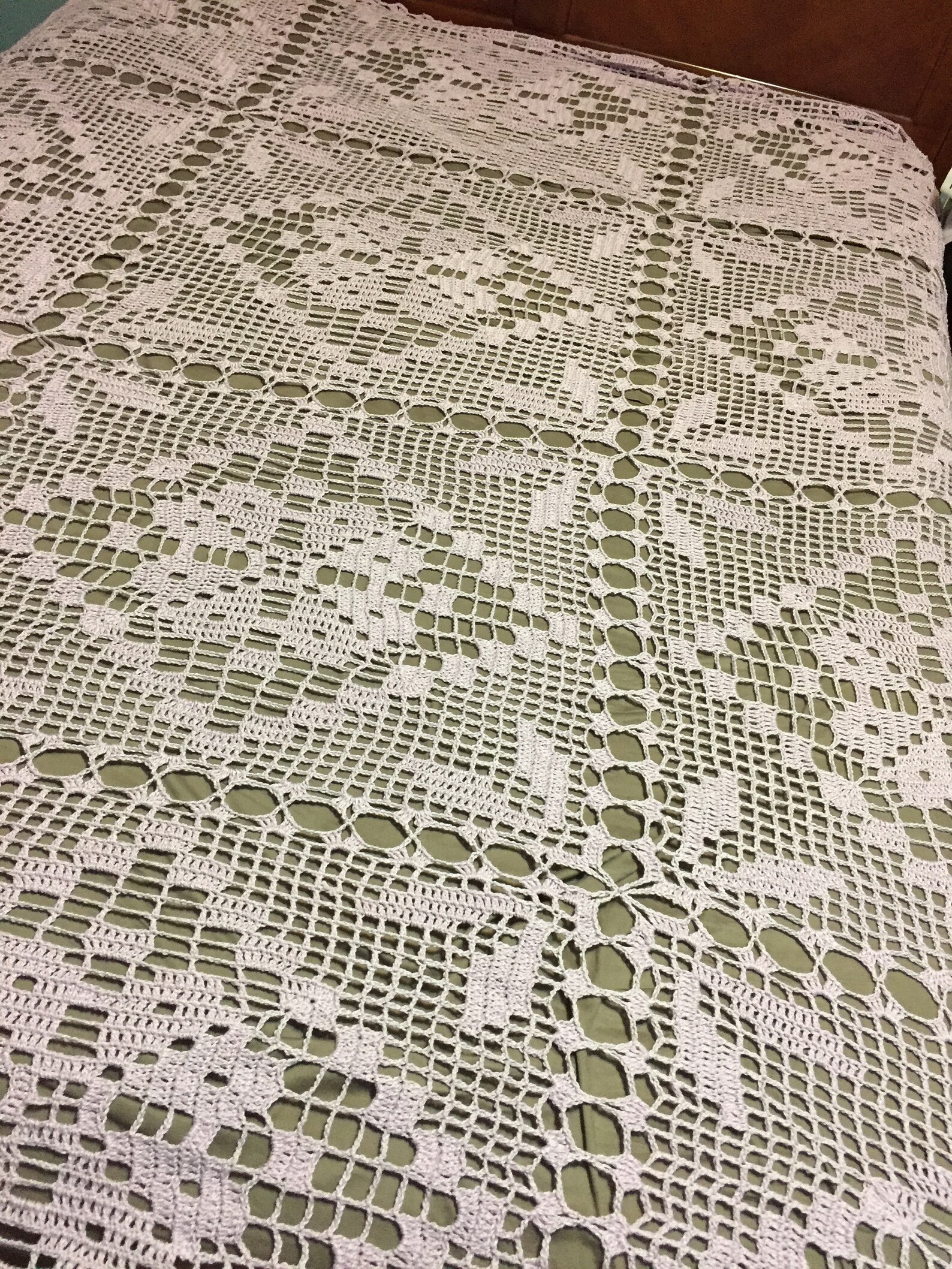 Floral Handmade Crochet Bedspread Etsy Singapore